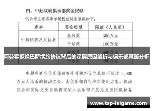 阿劳霍拒绝巴萨续约协议背后的深层原因解析与俱乐部策略分析
